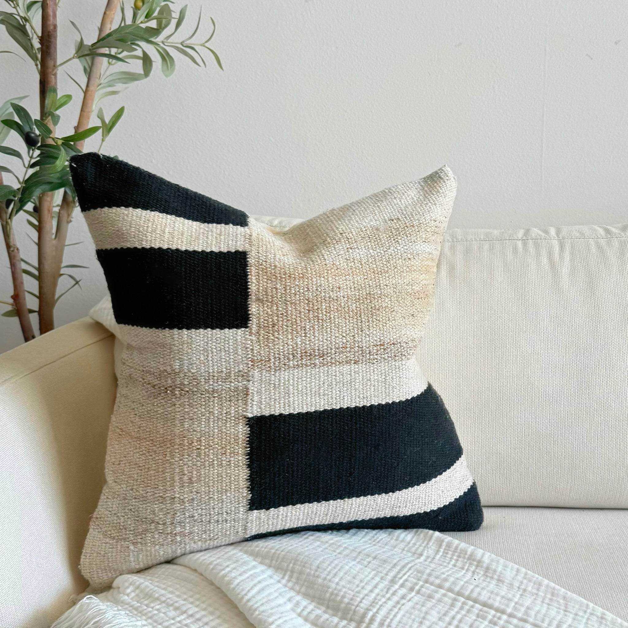 Calabasas Pillow Cover – Soft Neutral Minimalist Throw Pillow Busa Designs