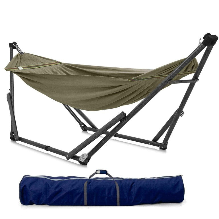 Tranquillo Uniki Canvas Hammock with Stand for Ultimate Relaxation Megsu