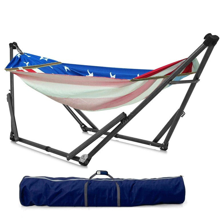 Tranquillo Uniki Canvas Hammock with Stand for Ultimate Relaxation Megsu
