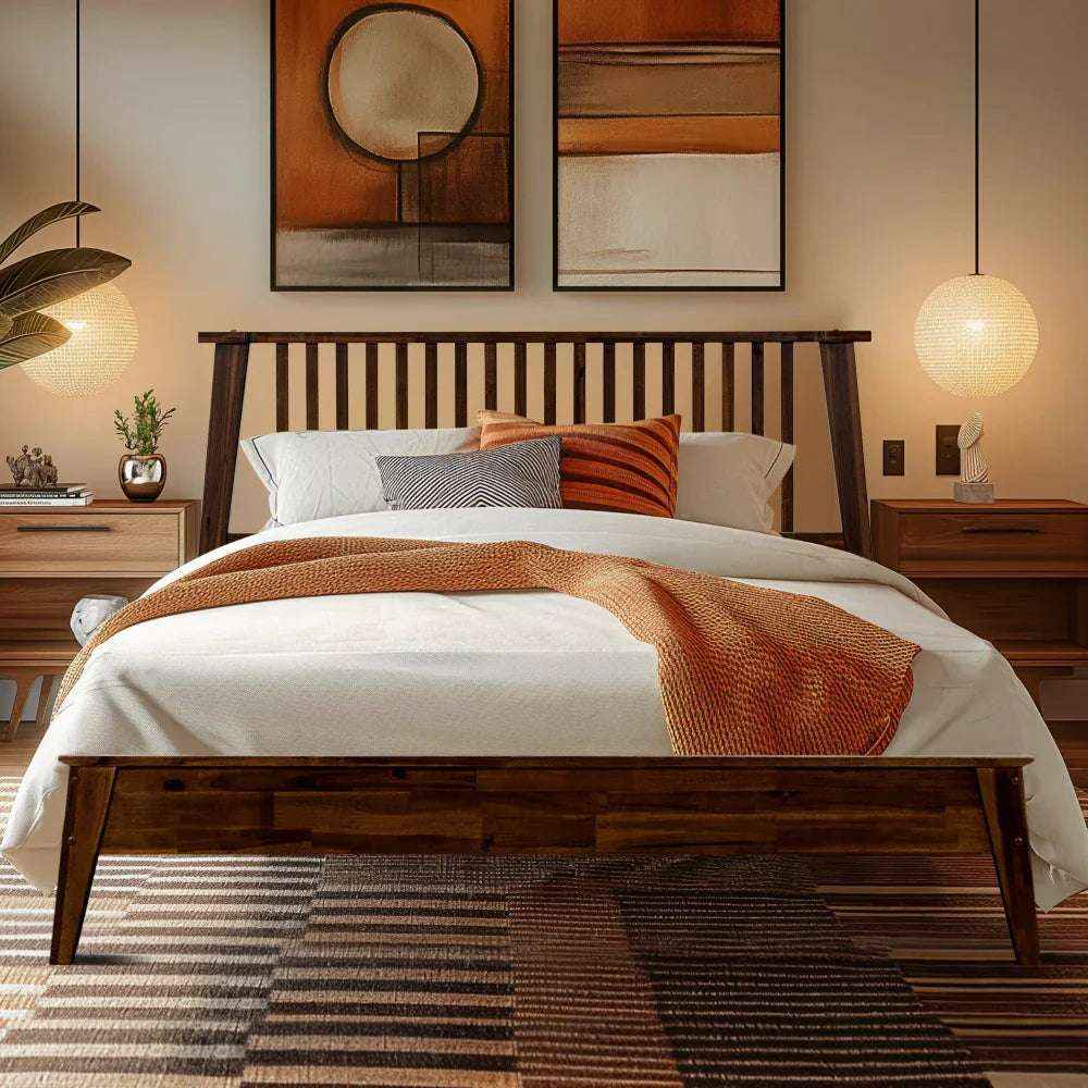 Kaylin Solid Wood Bed Frame Megsu