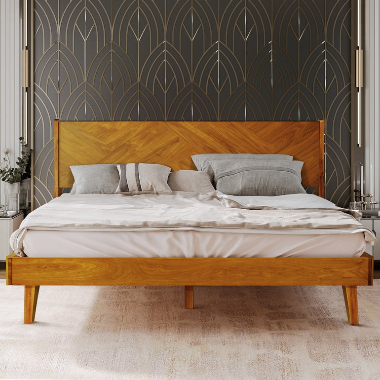 Gazelle Platform Bed Frame With Headboard Megsu