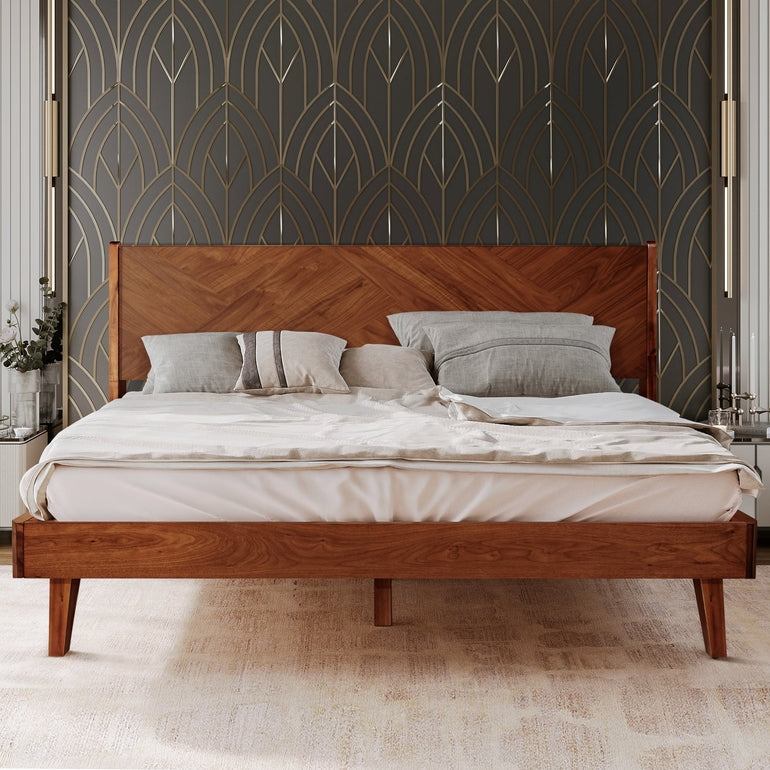 Gazelle Platform Bed Frame With Headboard Megsu