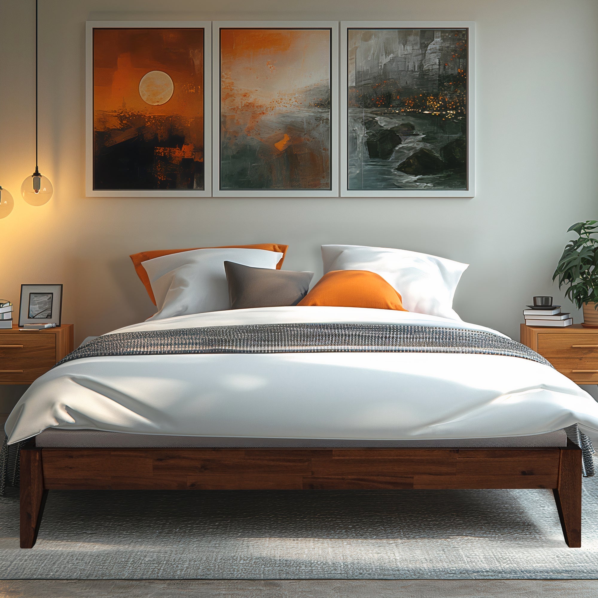 Mervyn Solid Wood Bed Frame Megsu