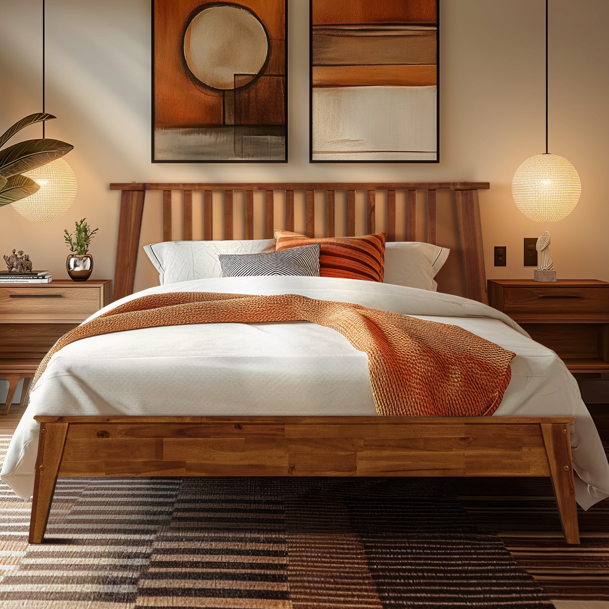 Kaylin Solid Wood Bed Frame Megsu