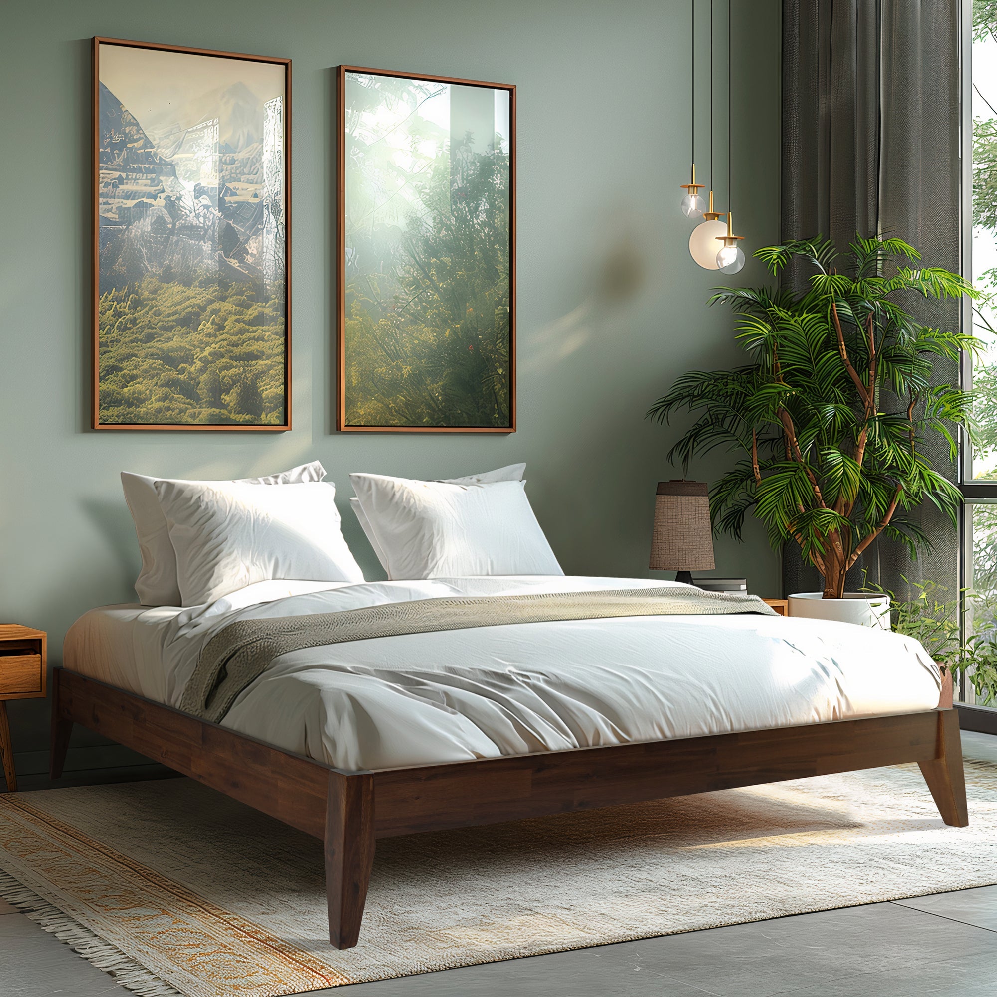 Mervyn Solid Wood Bed Frame Megsu