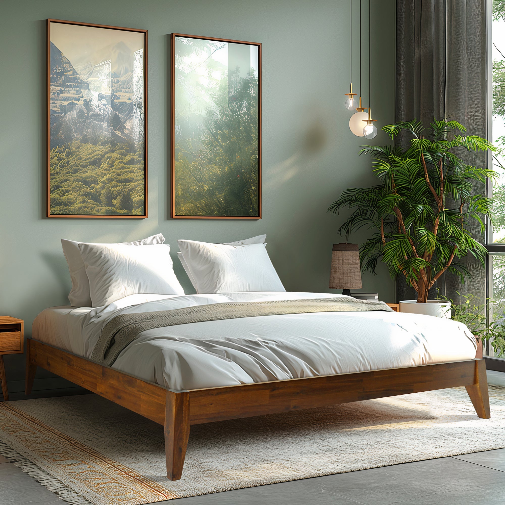 Mervyn Solid Wood Bed Frame Megsu