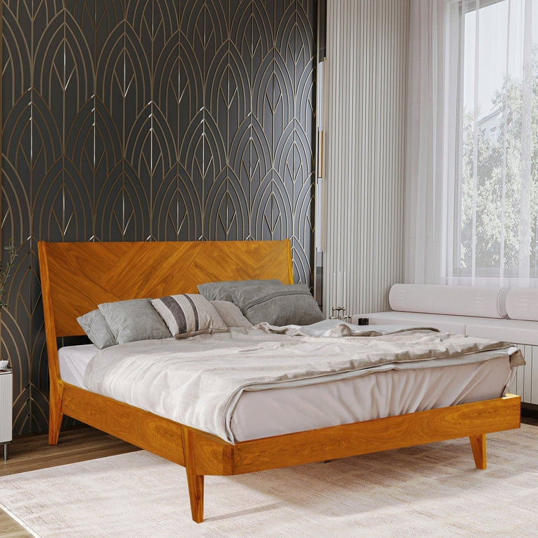 Gazelle Platform Bed Frame With Headboard Megsu