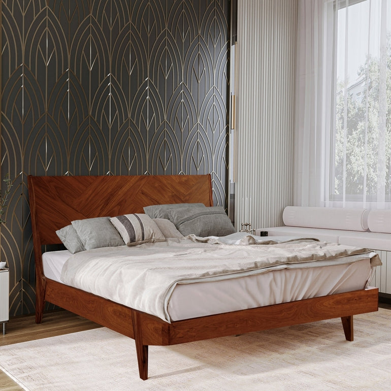 Gazelle Platform Bed Frame With Headboard Megsu