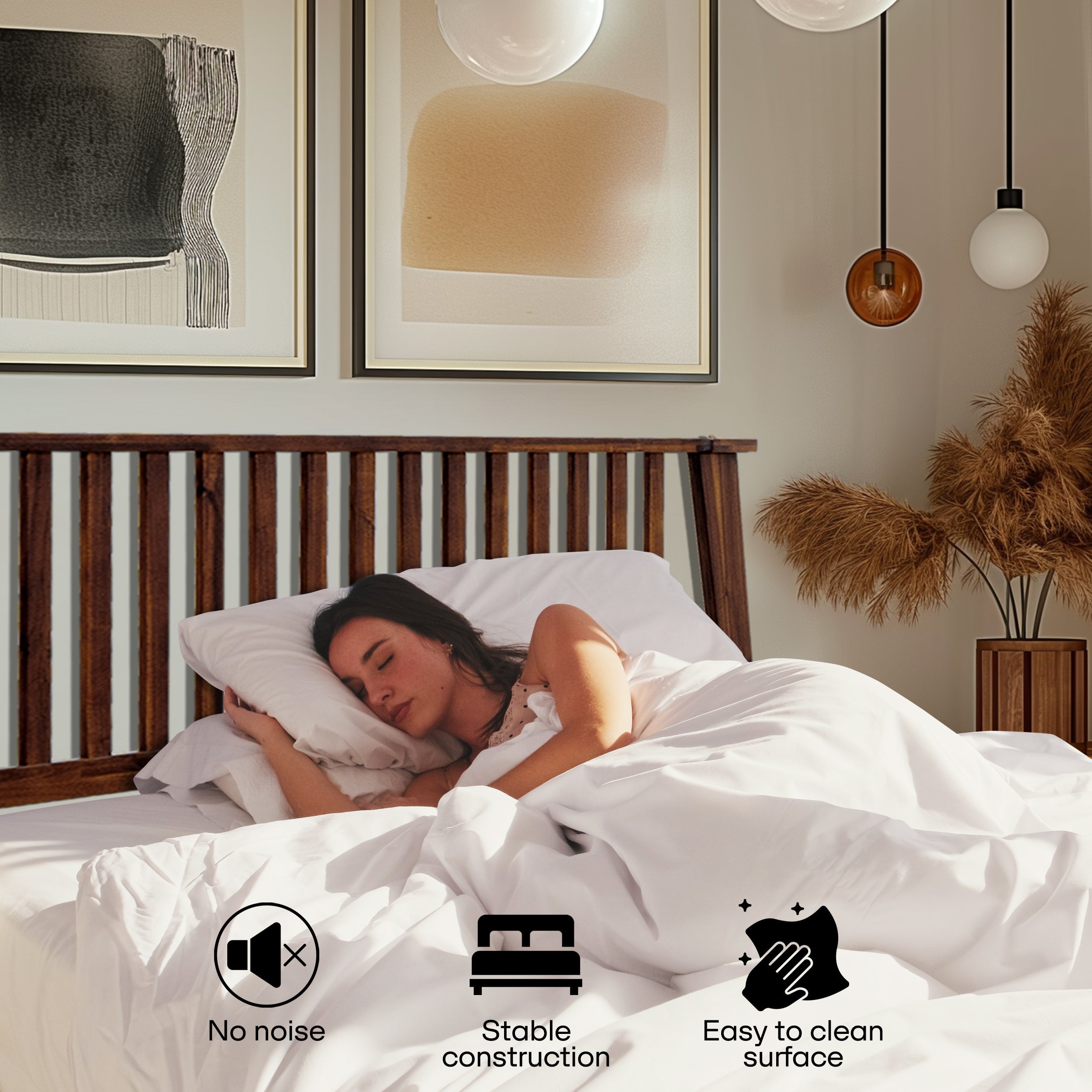 Kaylin Solid Wood Bed Frame Megsu