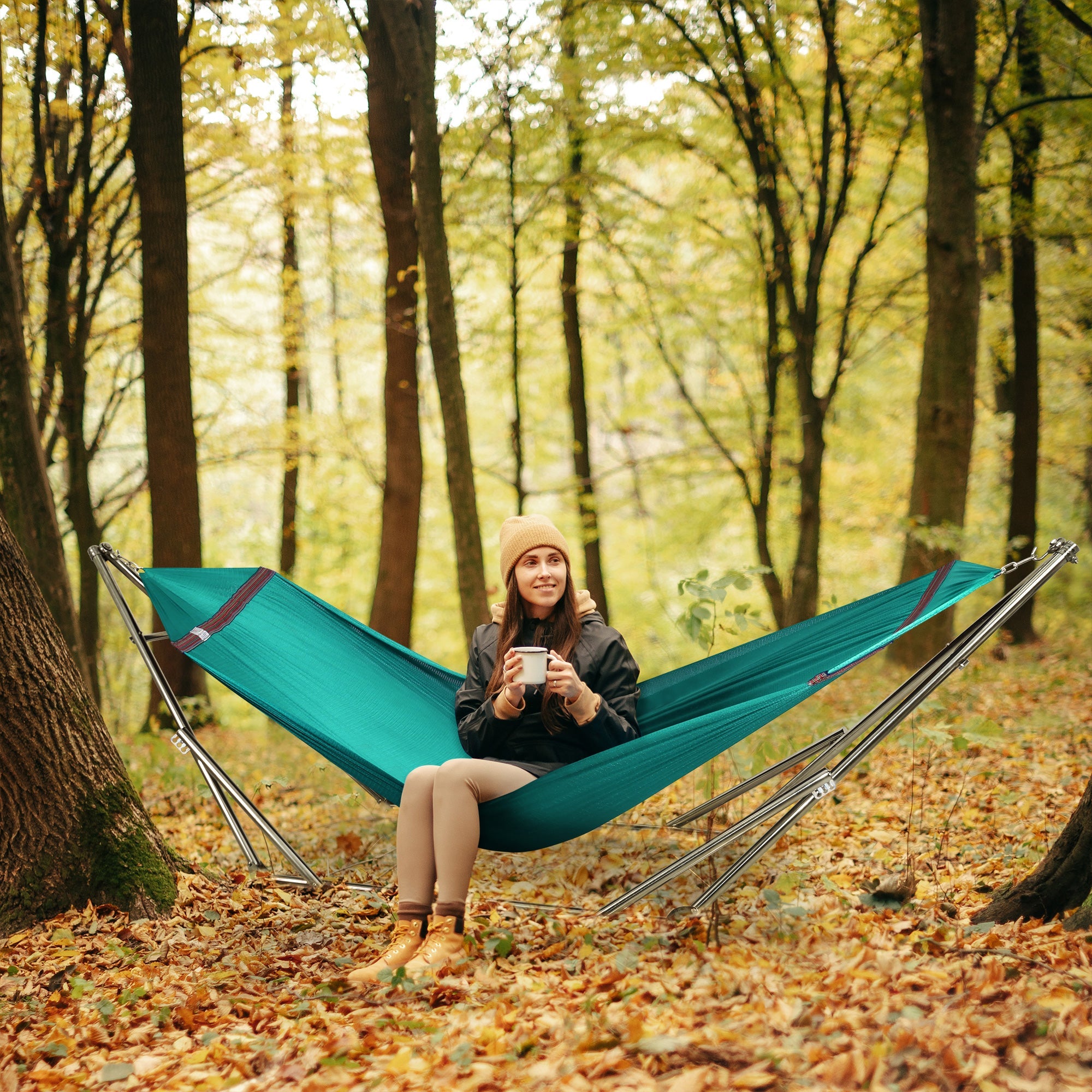 Tranquillo Original Stainless Steel Hammock Stand for Ultimate Relaxation Megsu