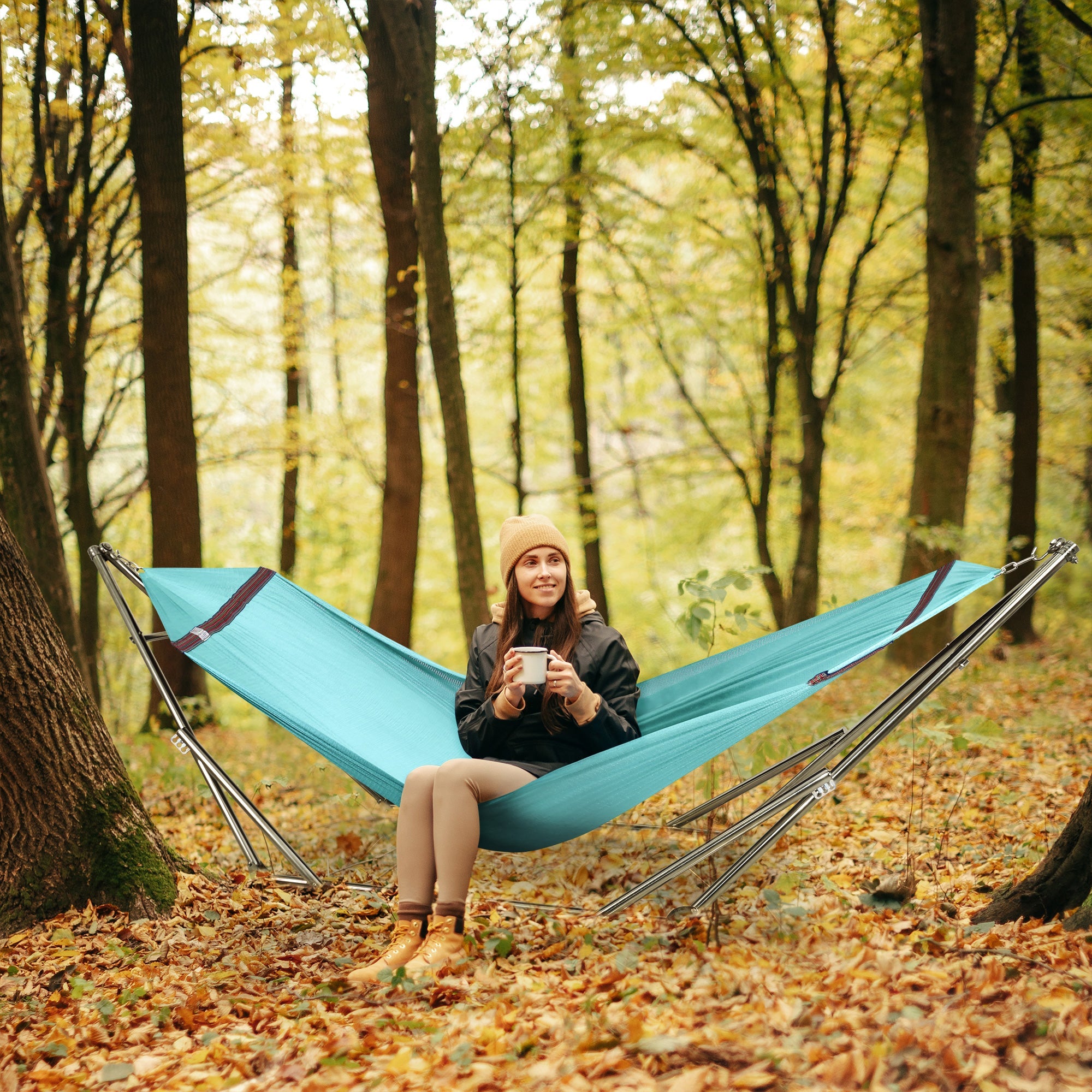 Tranquillo Original Stainless Steel Hammock Stand for Ultimate Relaxation Megsu