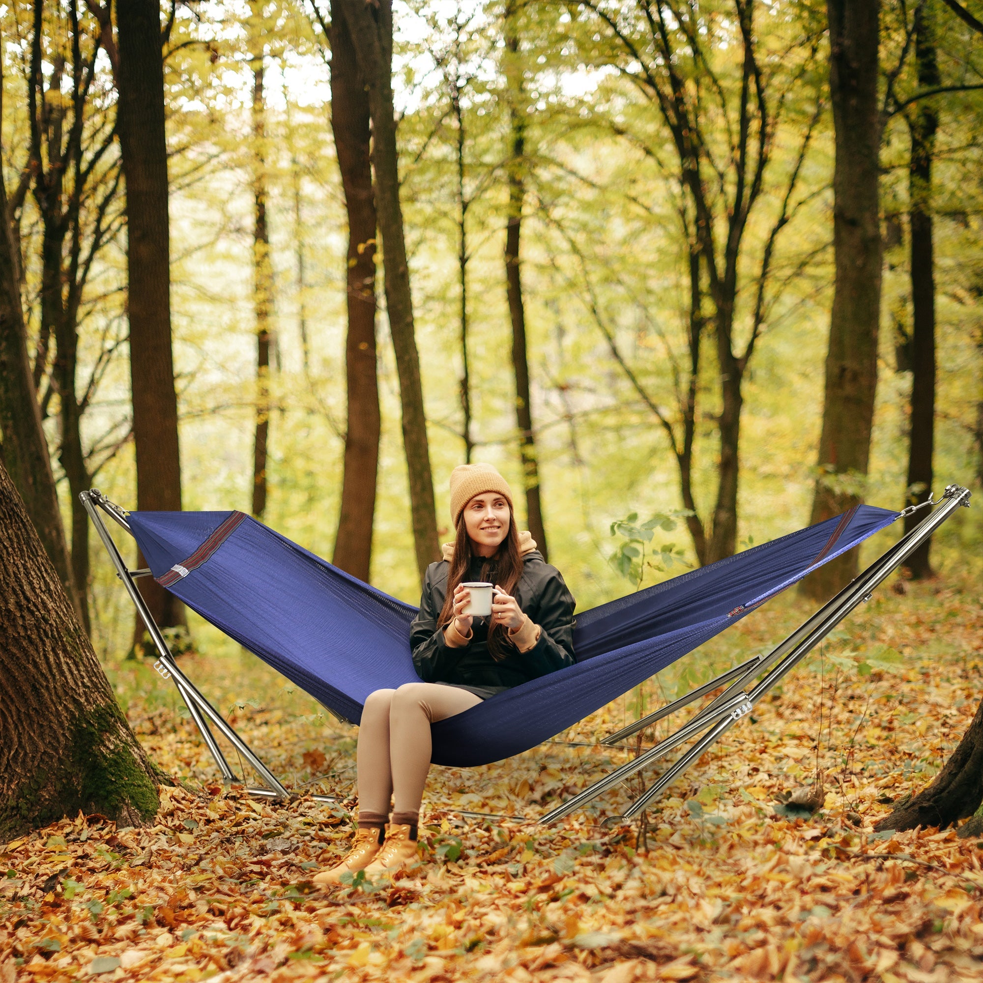 Tranquillo Original Stainless Steel Hammock Stand for Ultimate Relaxation Megsu
