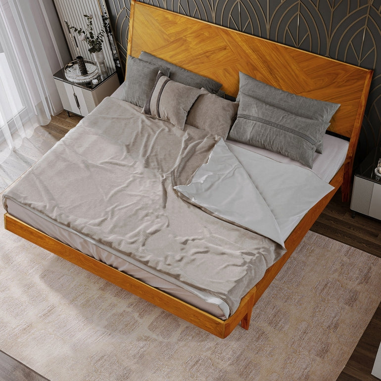 Gazelle Platform Bed Frame With Headboard Megsu