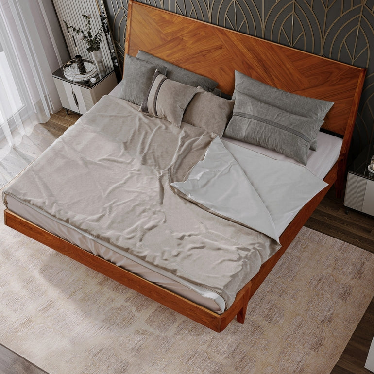 Gazelle Platform Bed Frame With Headboard Megsu