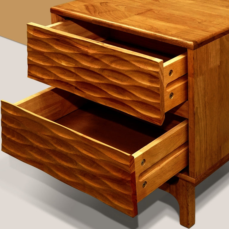 Elara Solid Wood Nightstand Megsu