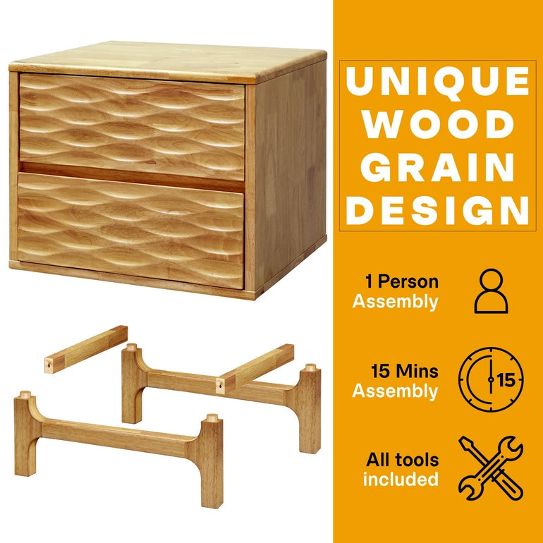 Elara Solid Wood Nightstand Megsu