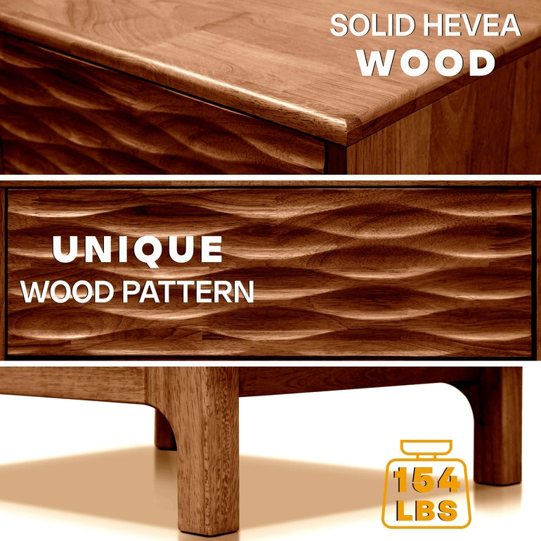 Elara Solid Wood Nightstand Megsu