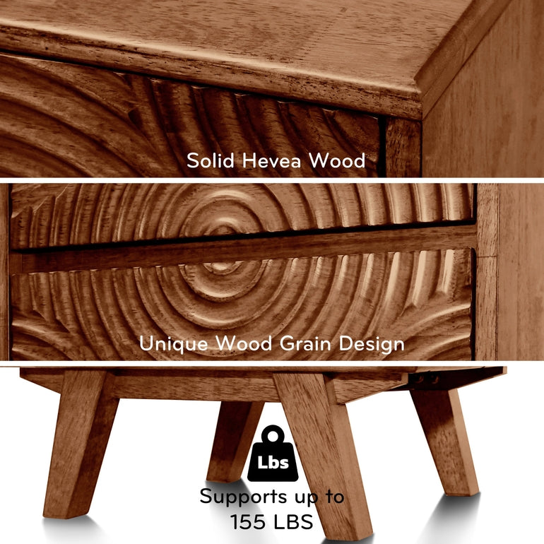 Harmony Solid Wood Nightstand Megsu