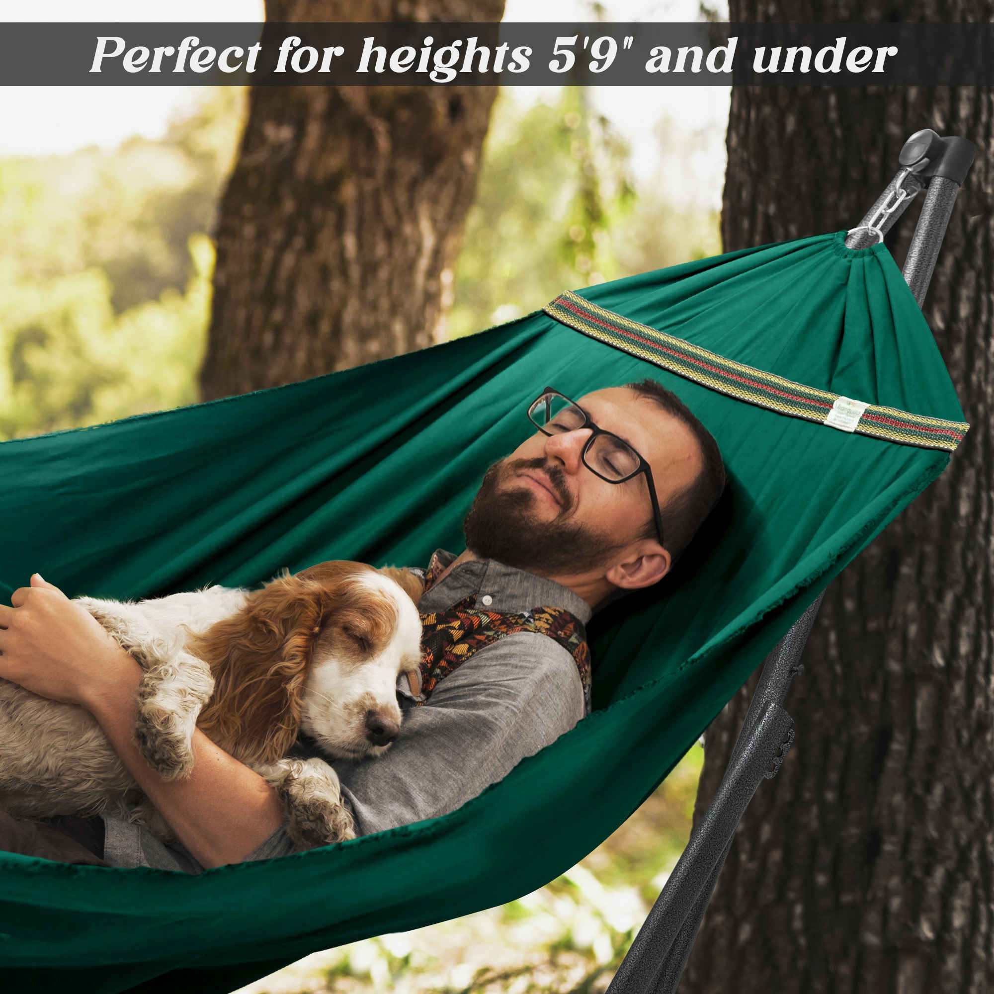 Tranquillo Uniki Canvas Hammock with Stand for Ultimate Relaxation Megsu