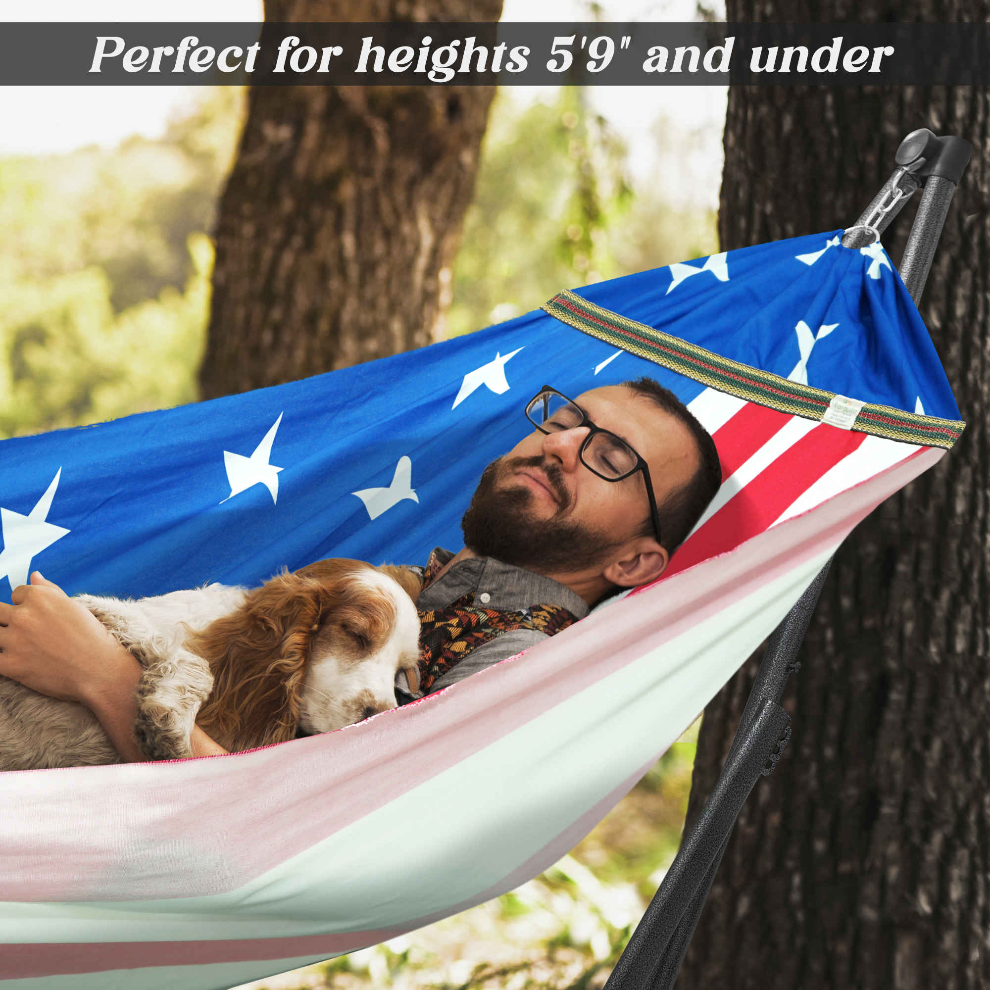 Tranquillo Uniki Canvas Hammock with Stand for Ultimate Relaxation Megsu