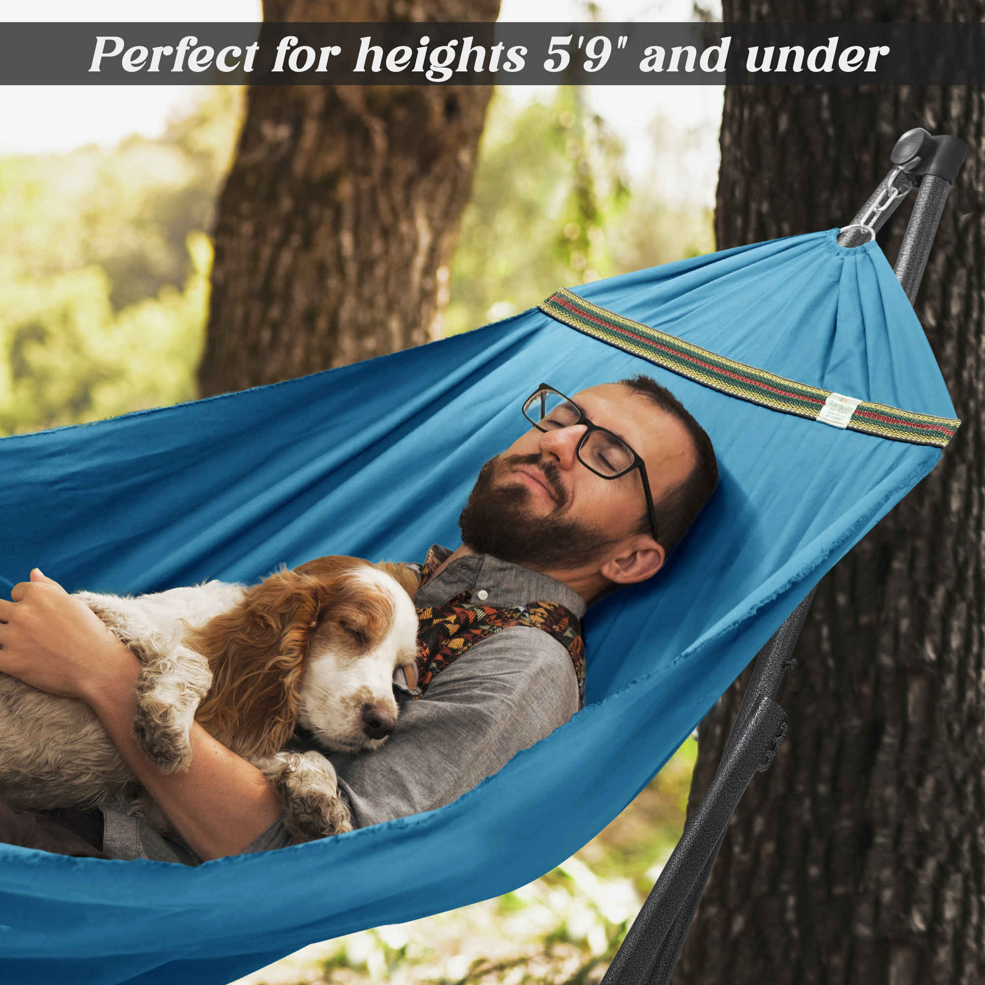 Tranquillo Uniki Canvas Hammock with Stand for Ultimate Relaxation Megsu
