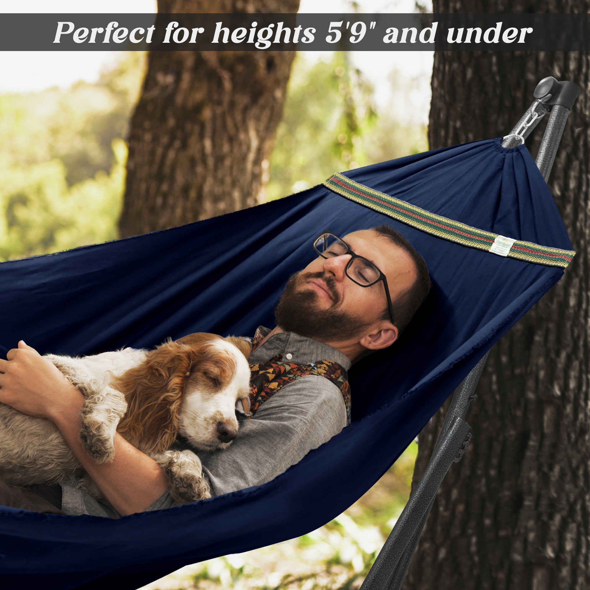 Tranquillo Uniki Canvas Hammock with Stand for Ultimate Relaxation Megsu