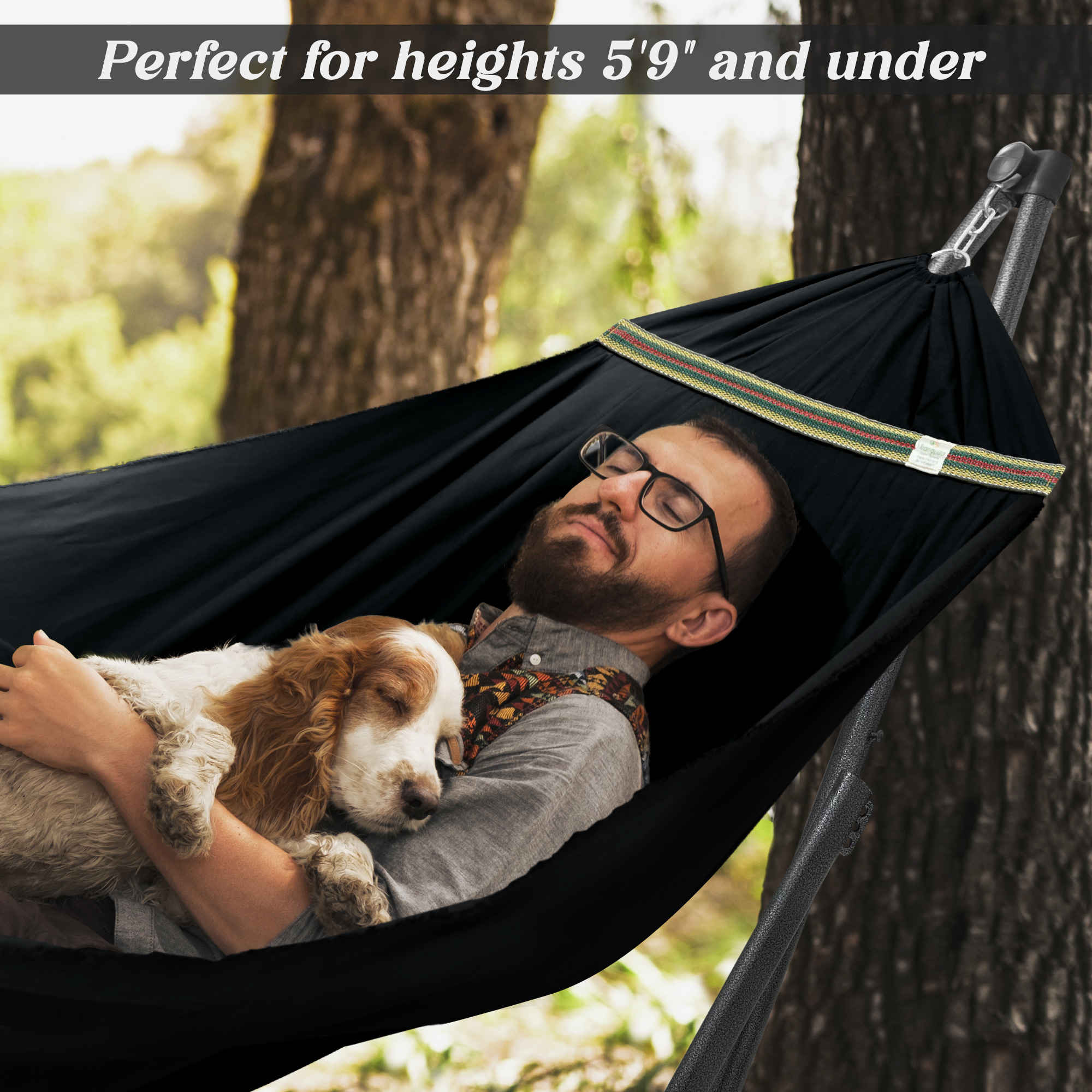 Tranquillo Uniki Canvas Hammock with Stand for Ultimate Relaxation Megsu