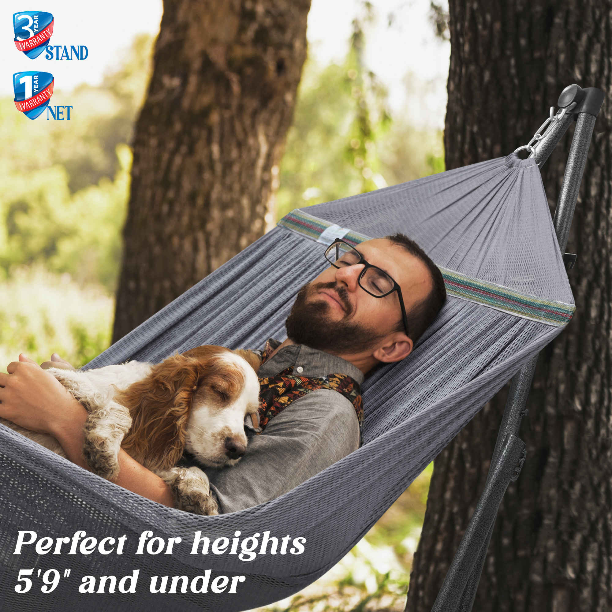 Tranquillo Uniki Collapsible Hammock Stand for Ultimate Relaxation Megsu