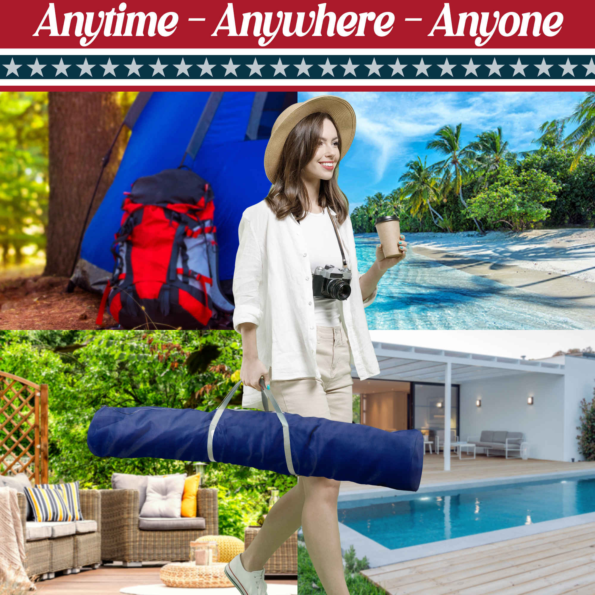 Tranquillo Uniki Canvas Hammock with Stand for Ultimate Relaxation Megsu