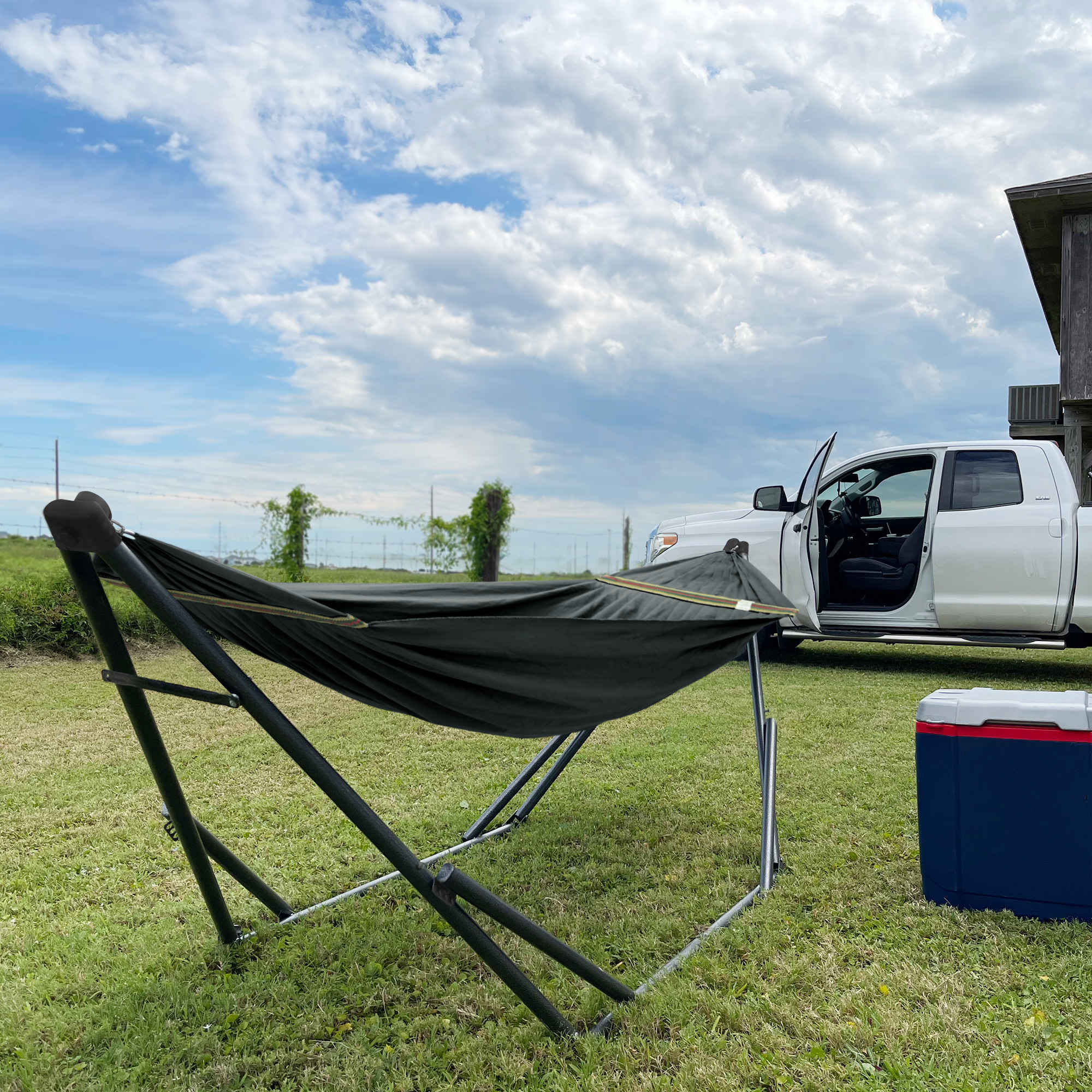 Tranquillo Uniki Canvas Hammock with Stand for Ultimate Relaxation Megsu