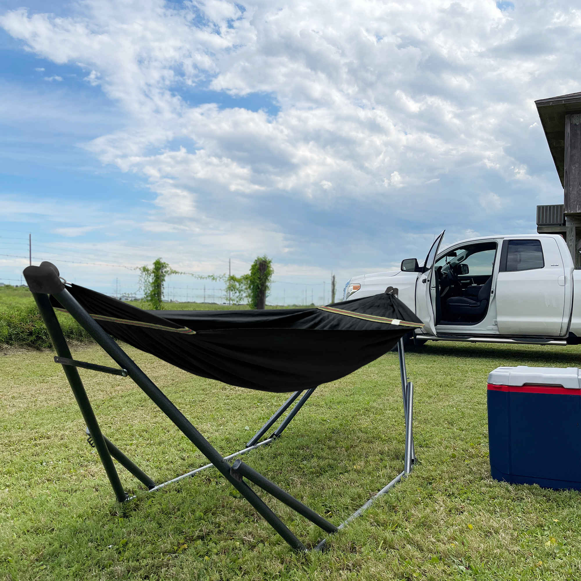 Tranquillo Uniki Canvas Hammock with Stand for Ultimate Relaxation Megsu