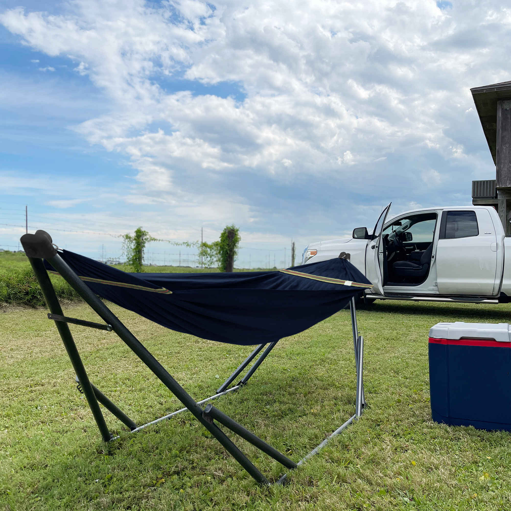 Tranquillo Uniki Canvas Hammock with Stand for Ultimate Relaxation Megsu