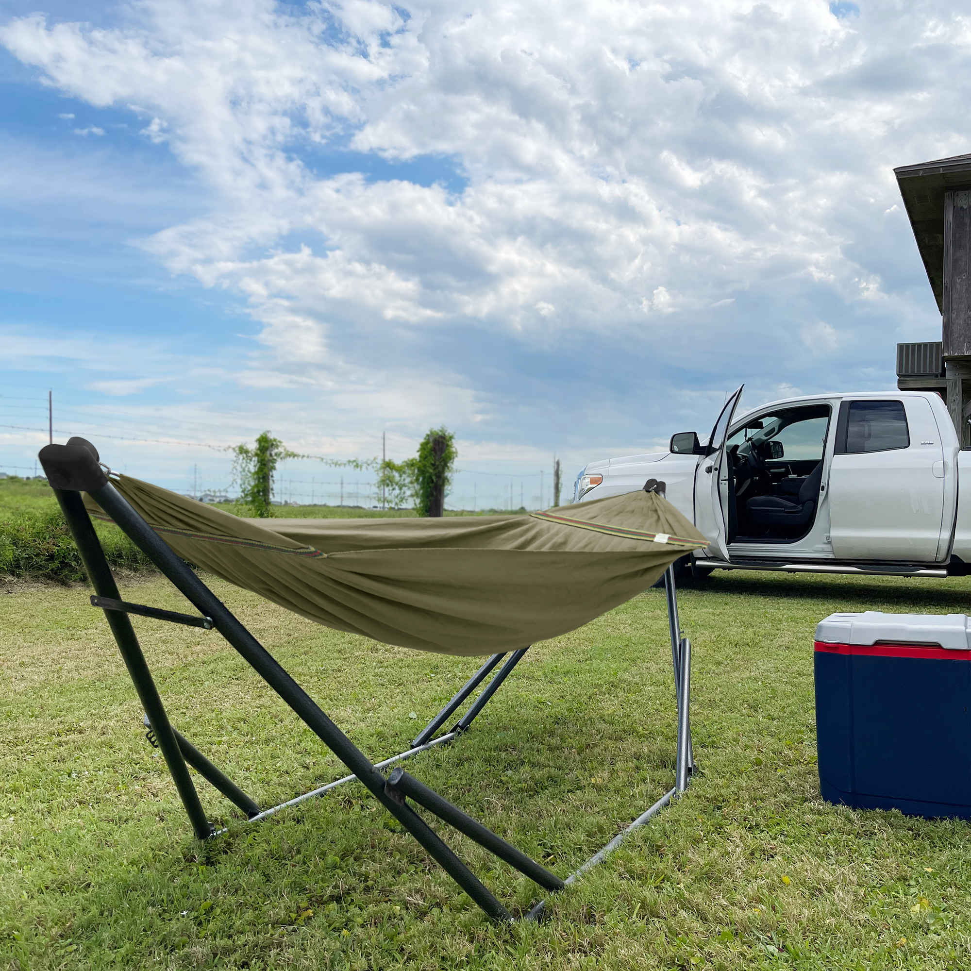 Tranquillo Uniki Canvas Hammock with Stand for Ultimate Relaxation Megsu