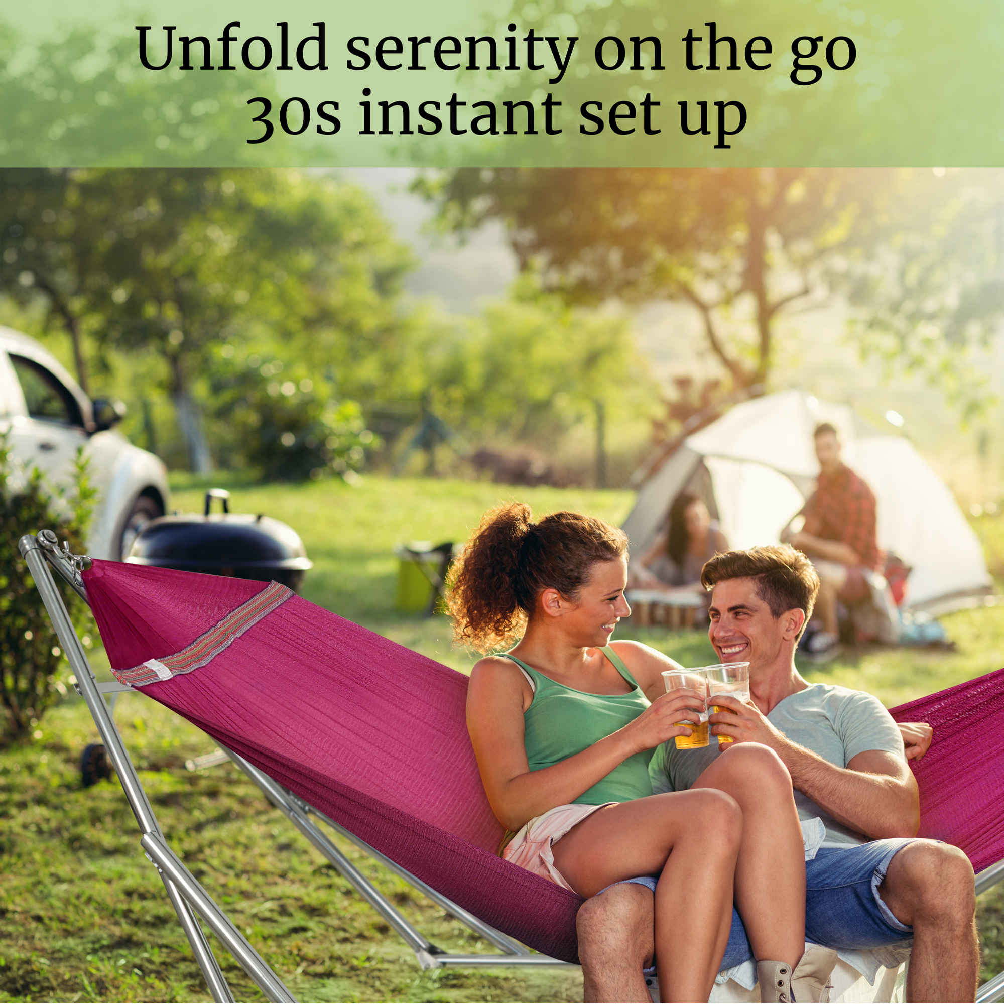 Tranquillo Universal Stainless Steel Hammock Stand for Ultimate Relaxation Megsu