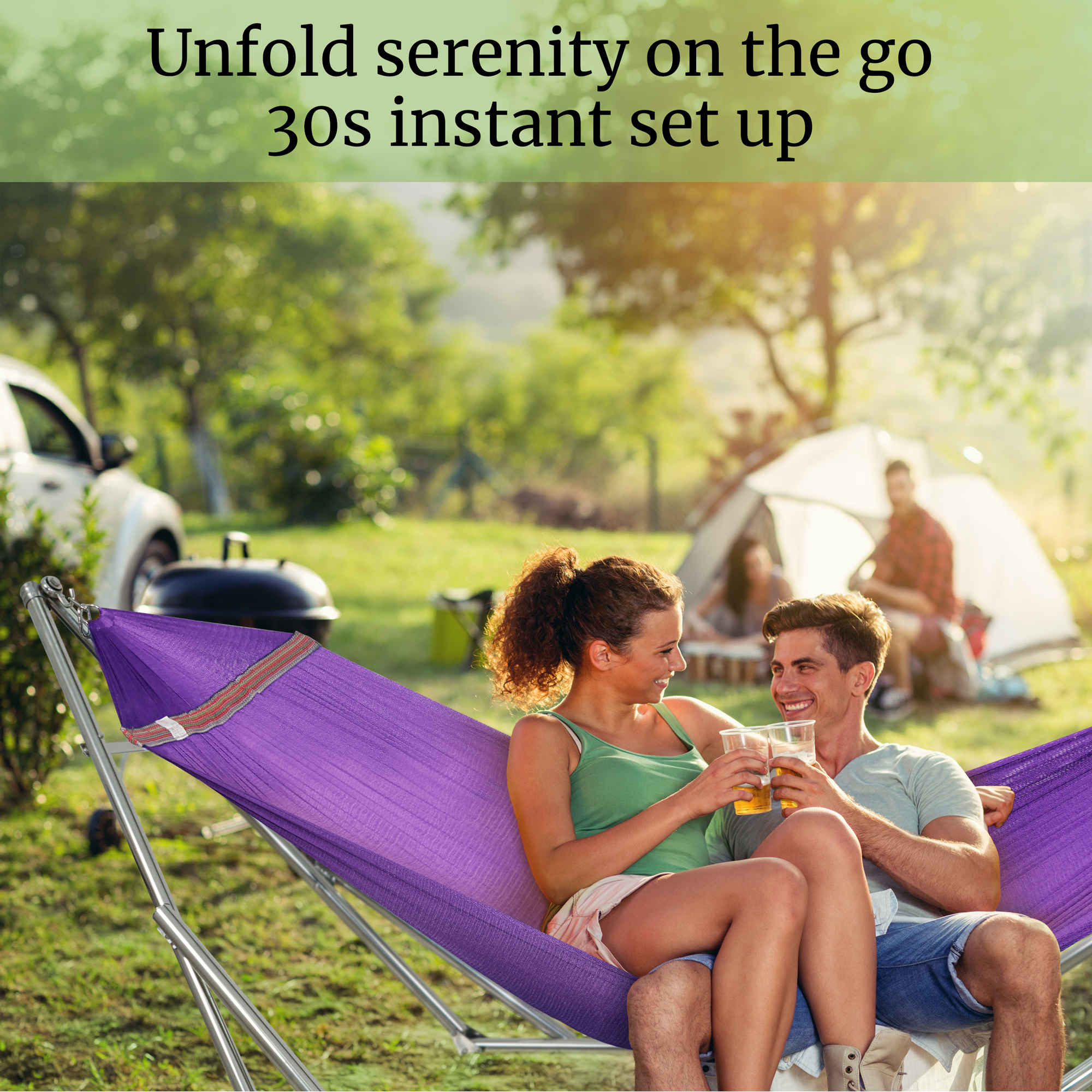 Tranquillo Universal Stainless Steel Hammock Stand for Ultimate Relaxation Megsu