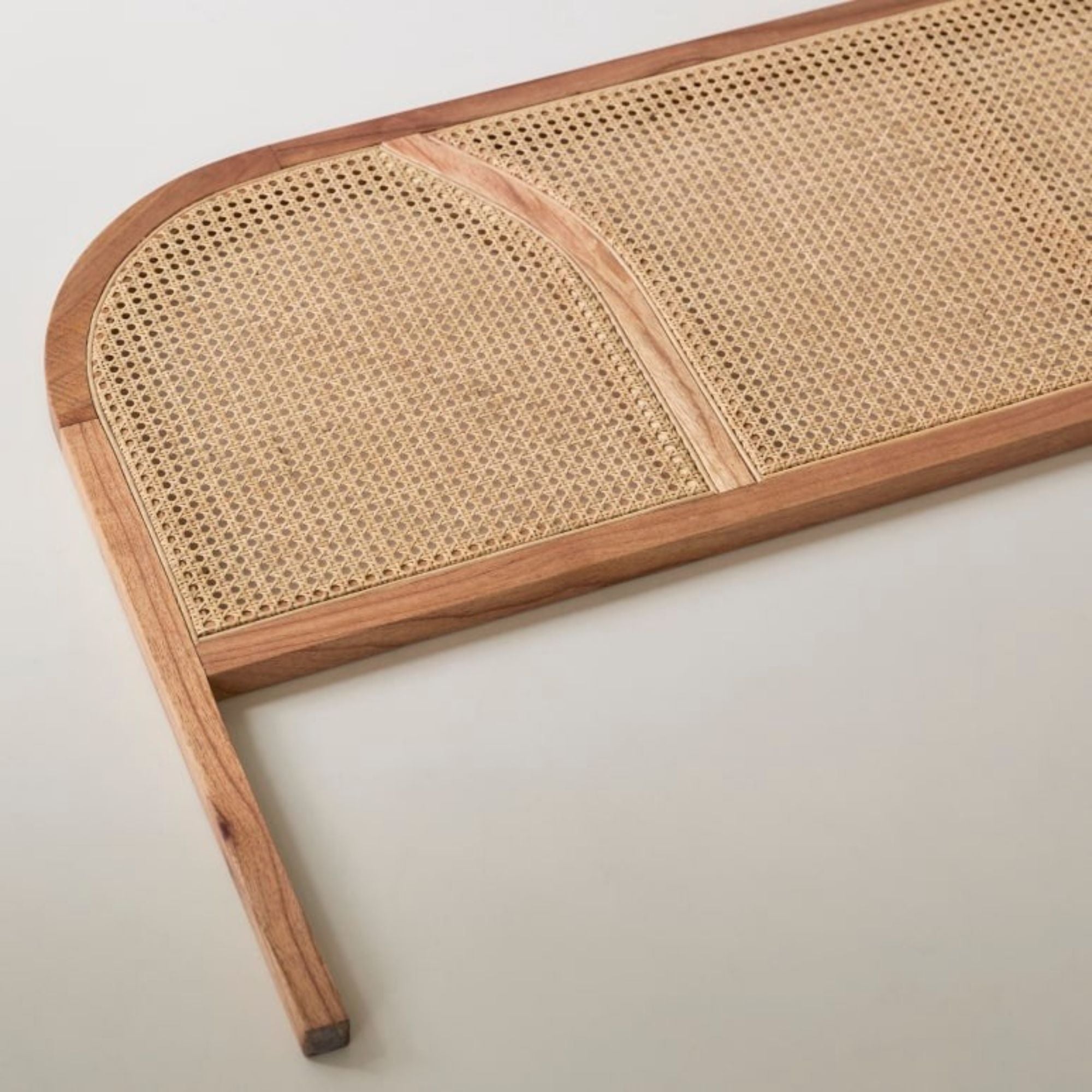 Modern Rattan Headboard Detail Woven Natural Sustainable - LuxoraCraft