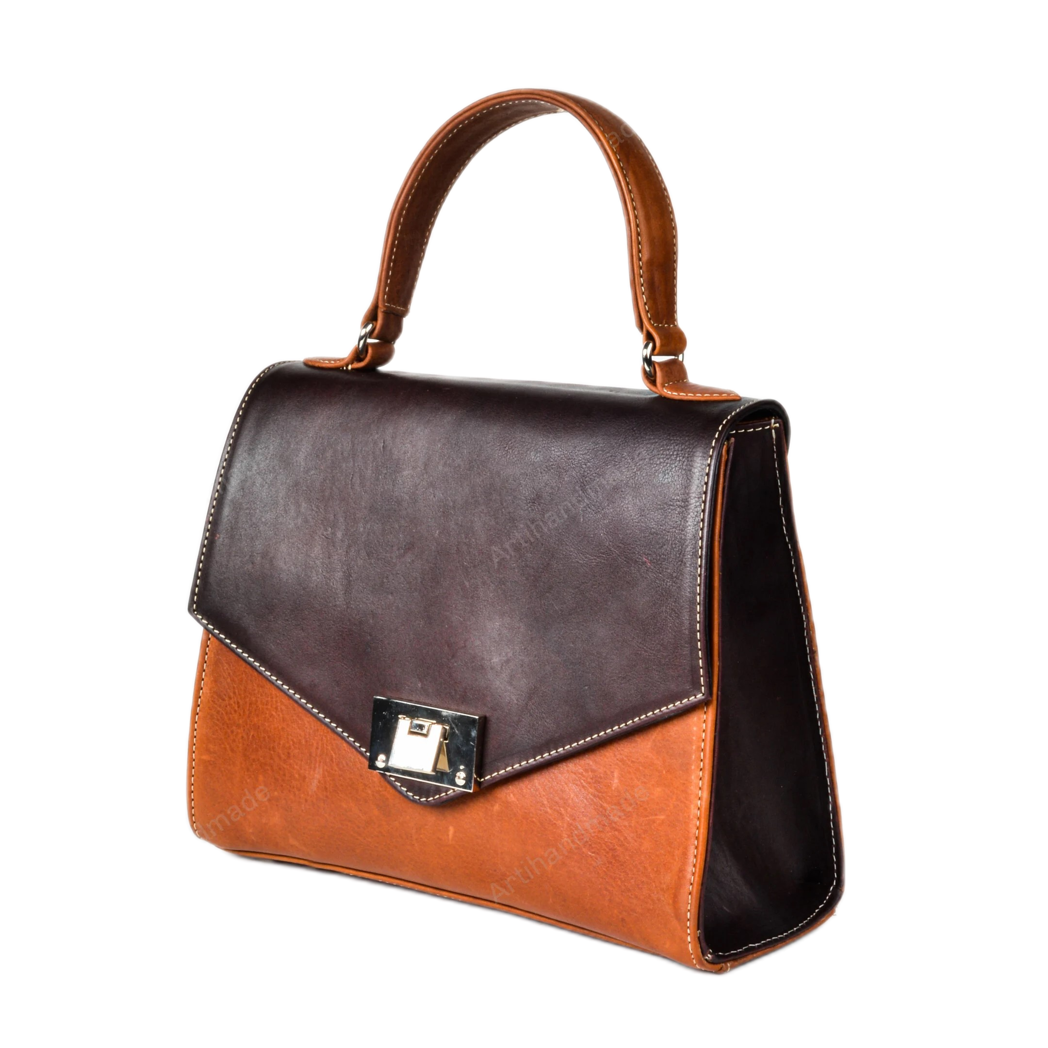 Women Leather Handbag Adjustable Strap Bohemian Moroccan - LuxoraCraft