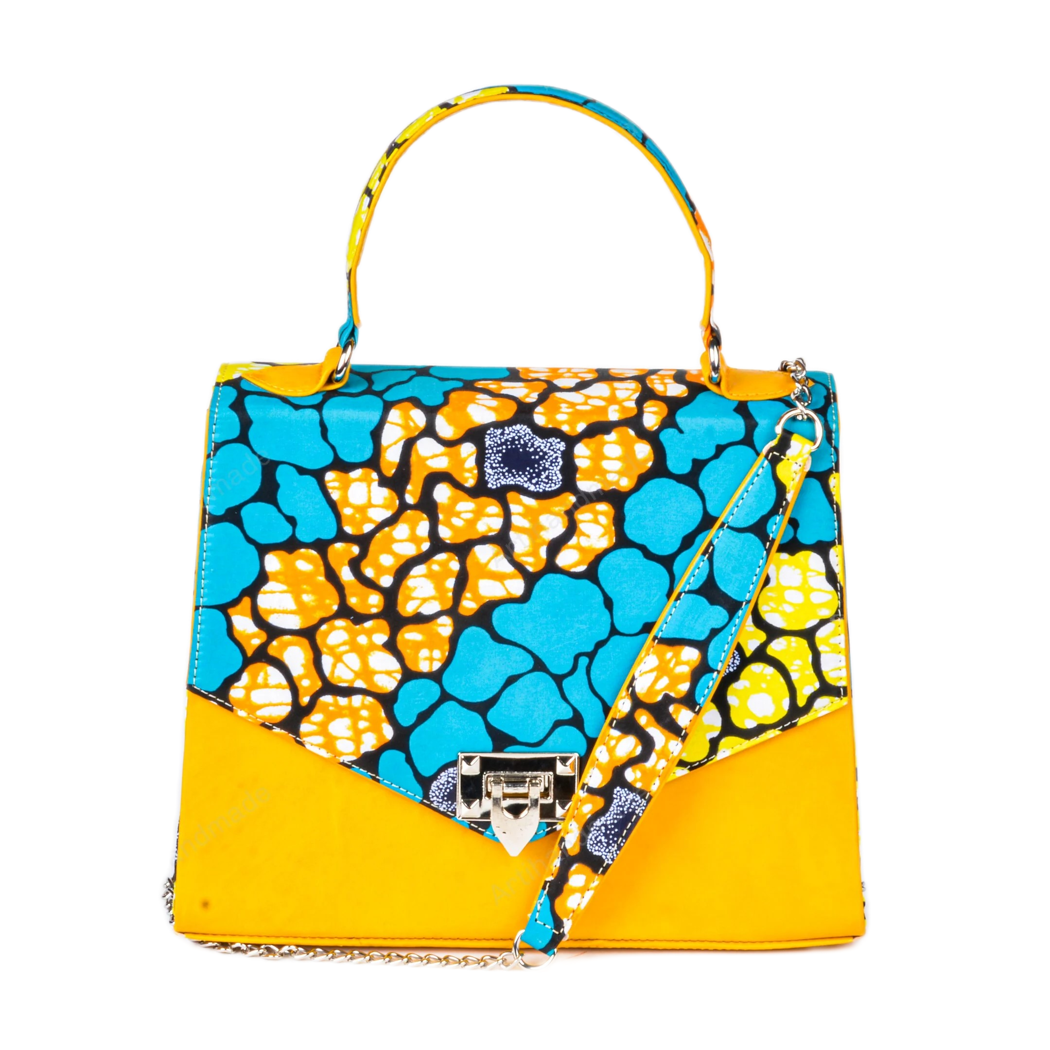 Boho Women Leather Handbag Adjustable Strap Moroccan Style - LuxoraCraft