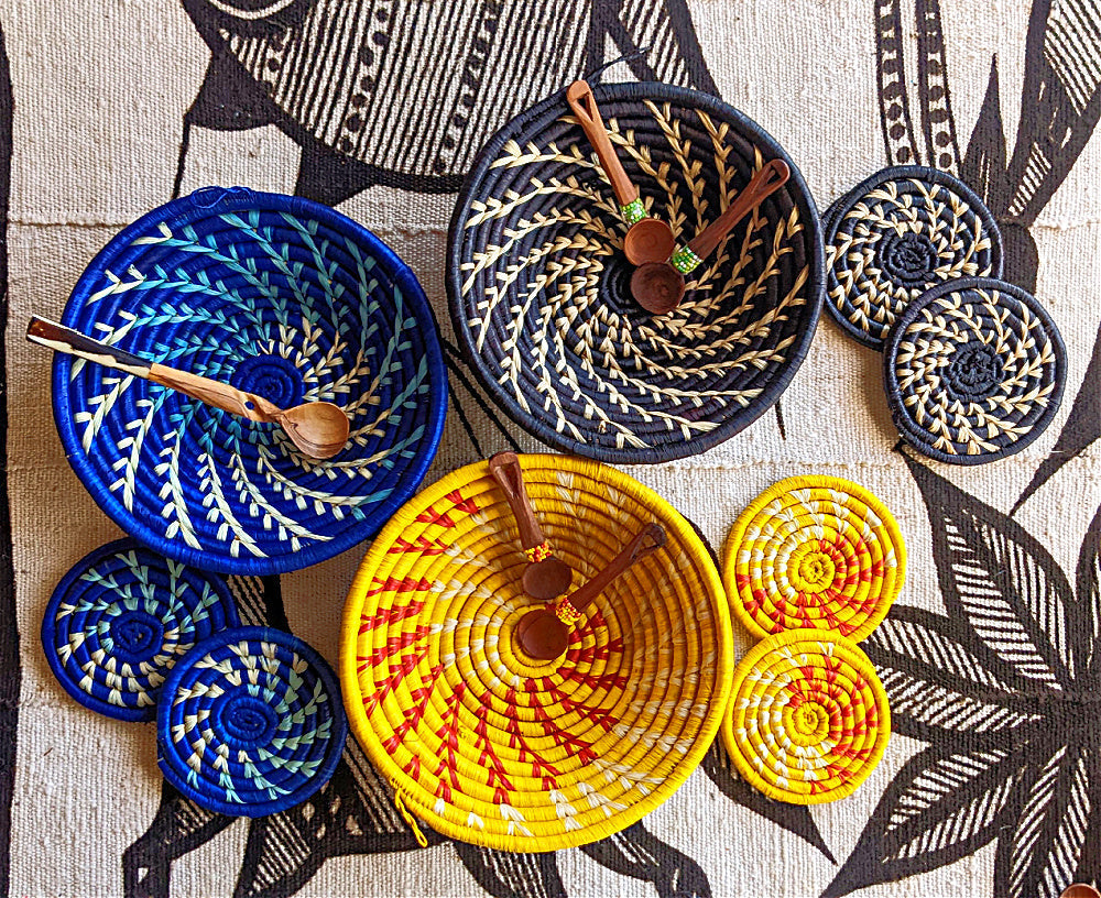 Handmade Woven Drink Coasters Set of 4 {Multiple Colors} Reflektion Design