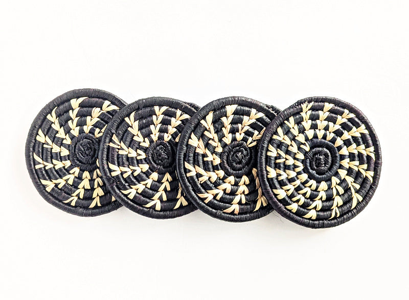 Handmade Woven Drink Coasters Set of 4 {Multiple Colors} Reflektion Design