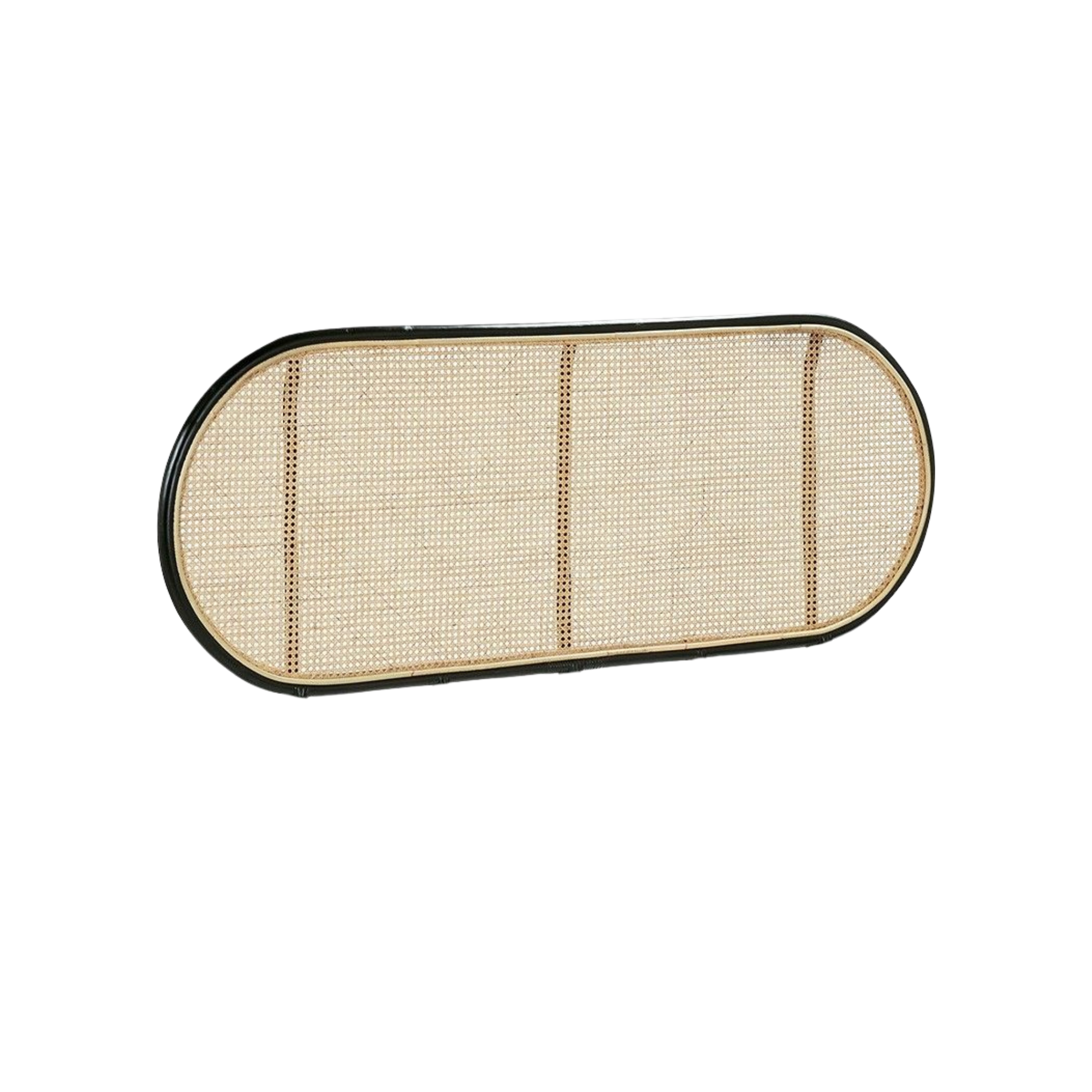 Rattan Headboard Close Up Woven Natural Fiber Detail - LuxoraCraft