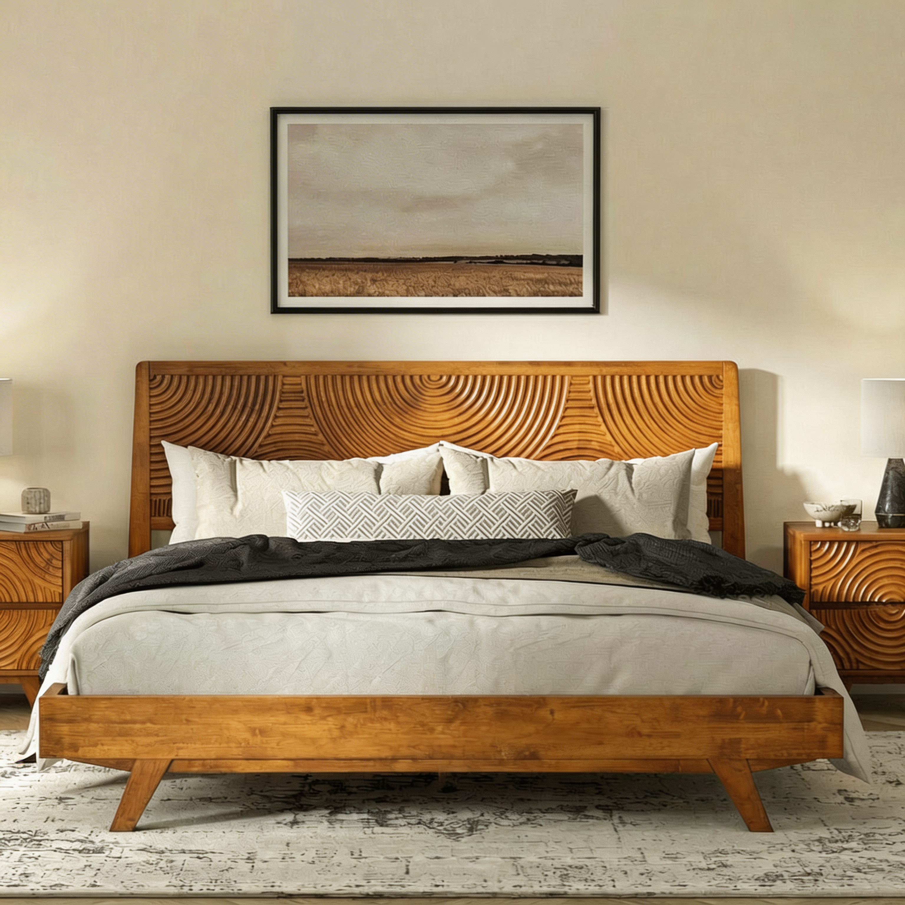 Harmony Solid Wood Bed Frame Megsu