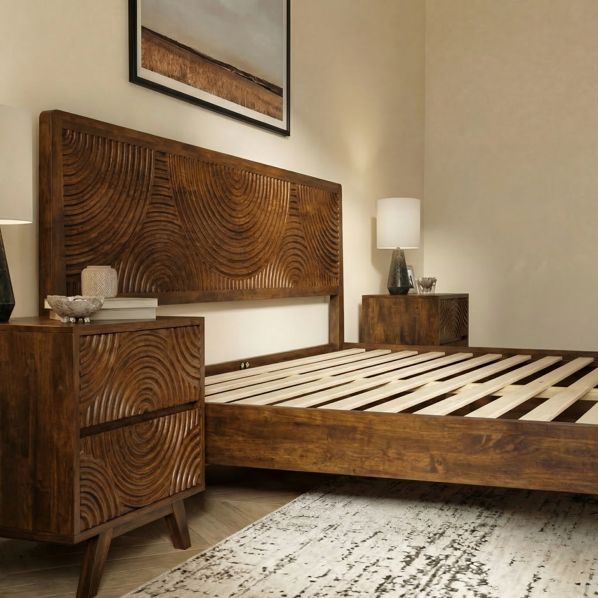 Harmony Solid Wood Bed Frame Megsu