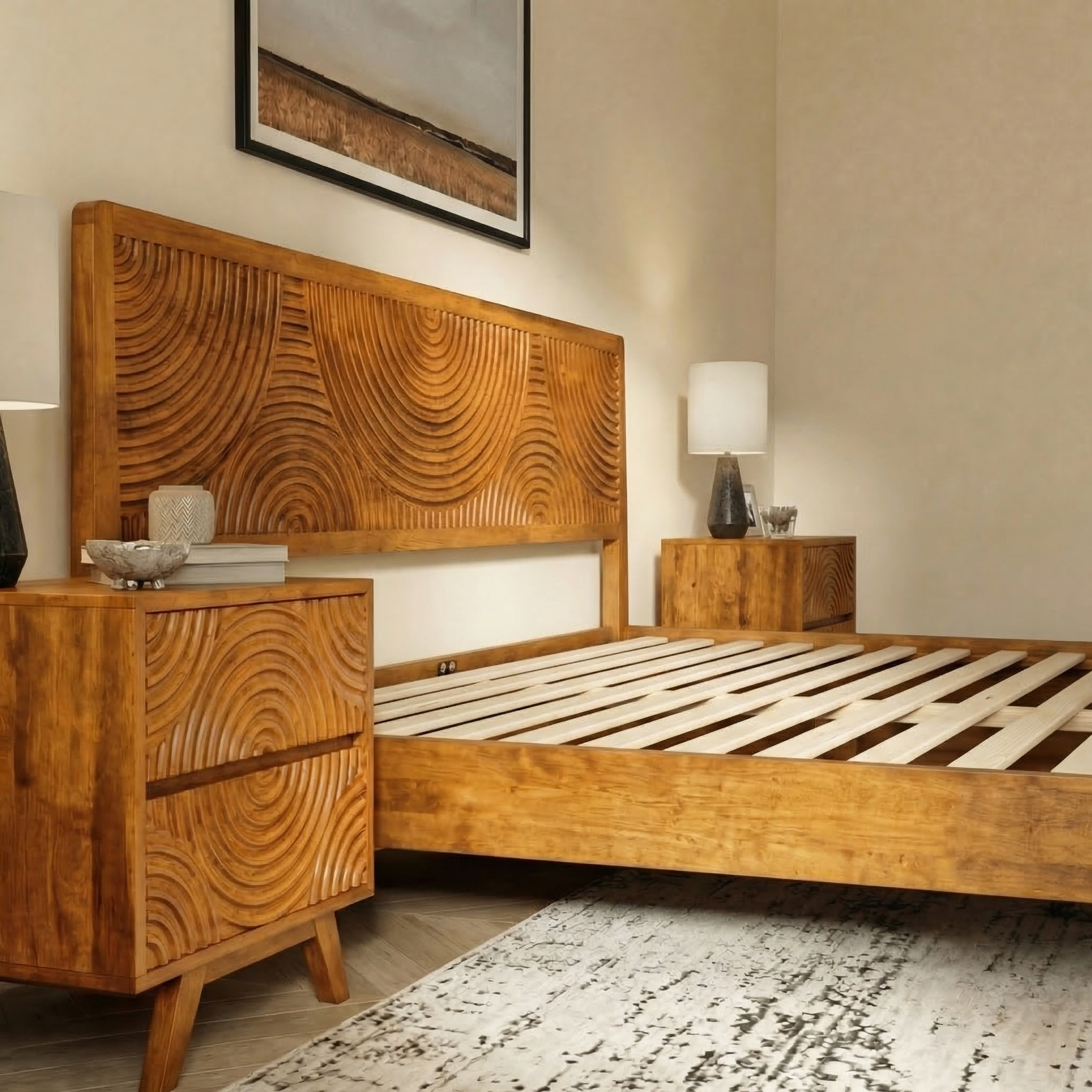Harmony Solid Wood Bed Frame Megsu