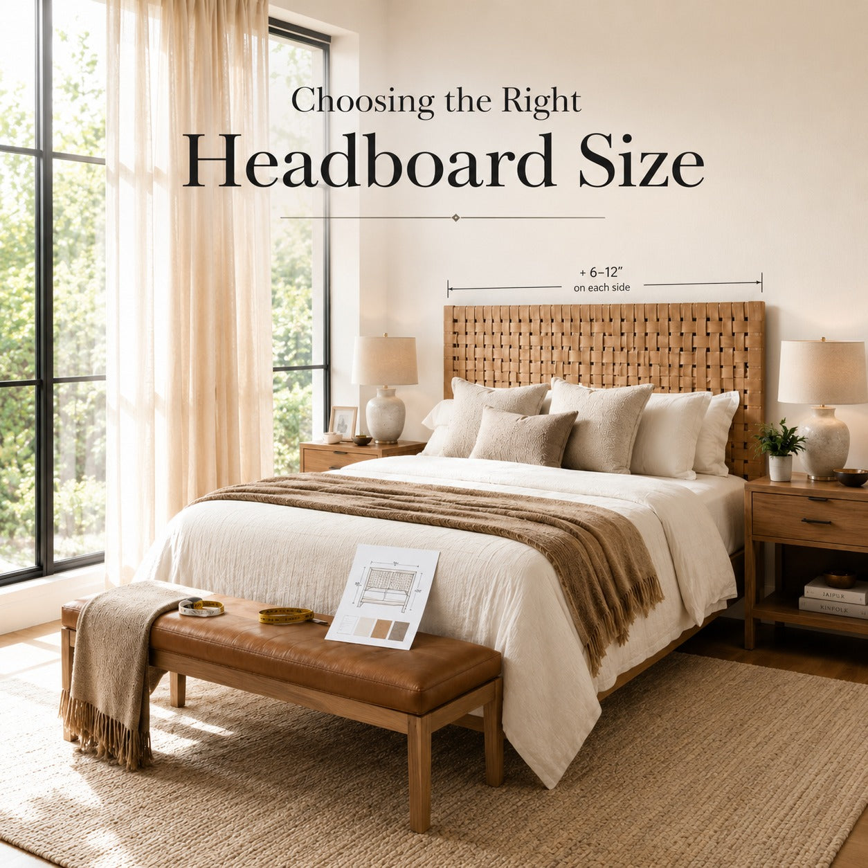 Choosing the right headboard size text