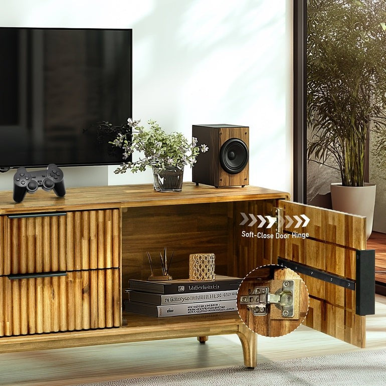 Bosk Wood Fluted TV Stand