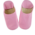 Pink Moroccan Leather Slipper Handmade Babouche - LuxoraCraft