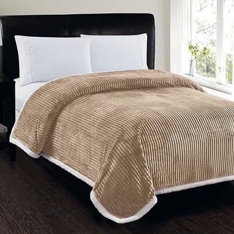 Decor&More Home Essentials Corduroy Sherpa Blanket