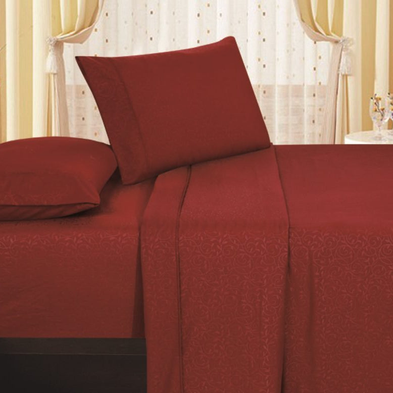 Decor&More 1800 Series Vine Embossed Sheet Set