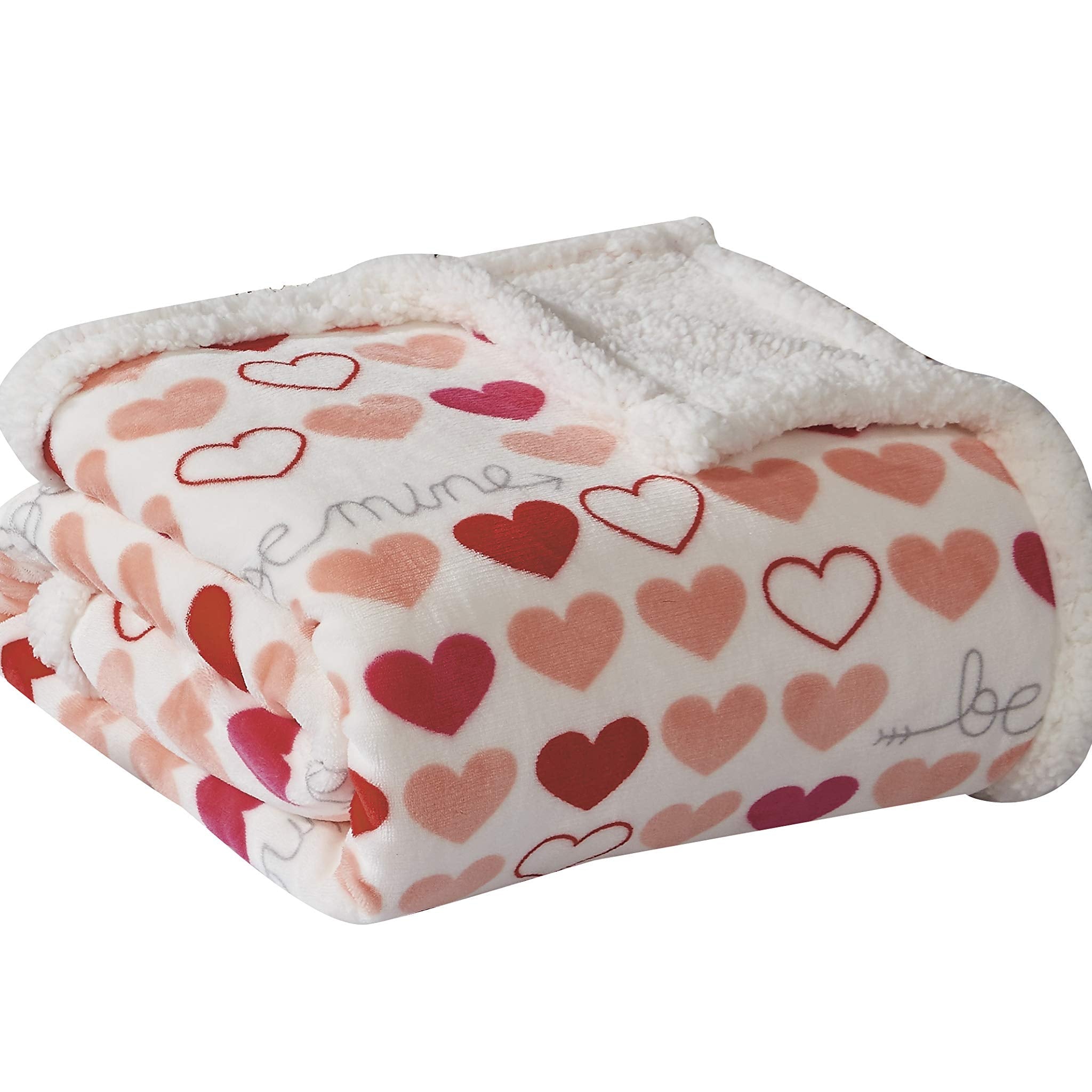 FAITH, HOPE, LOVE HOME DÉCOR Heart Throw Blanket – Ultra Soft Microplush 50"x60" | Cozy Love Theme Gift for Couch, Bed, Travel | Washable